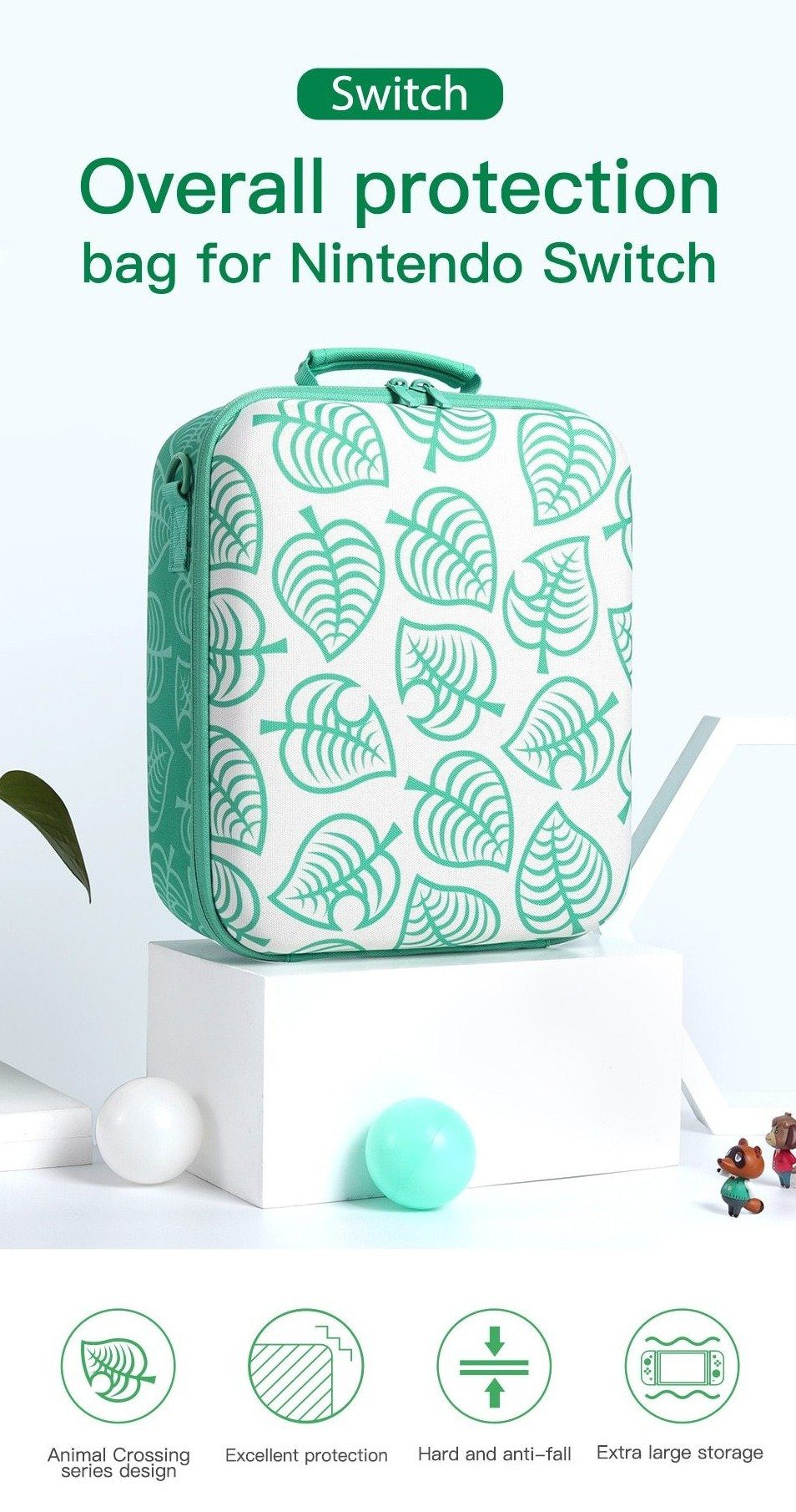 Animal Crossing Hard Case Carrying Bag - GamerPro